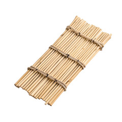 Traditional bamboo sushi mat for rolling sushi and other dishes