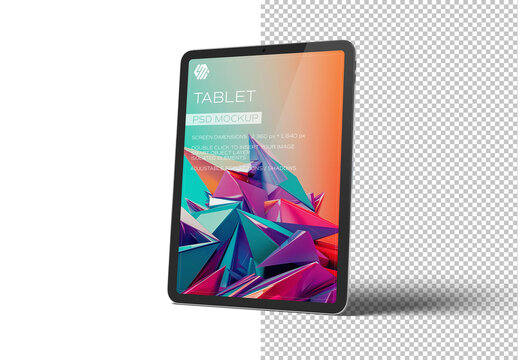 Tablet Device Mockup Isolated On White