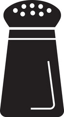 Salt shaker icon flat style. Baking and cooking ingredient. Food seasoning. Kitchen utensil vector illustration. salt heap, salting hand, chips, food without sodium isolated on transparent background.