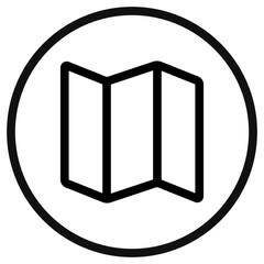 Editable map vector icon. Map, location, navigation. Part of a big icon set family. Perfect for web and app interfaces, presentations, infographics, etc