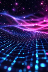 Computer Screen with Glowing Lights