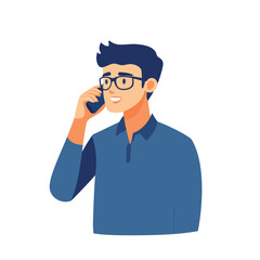 A man talking on a phone