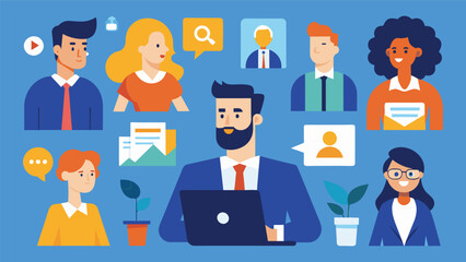 Digital business concept illustrations,mega set collection of scenes with men