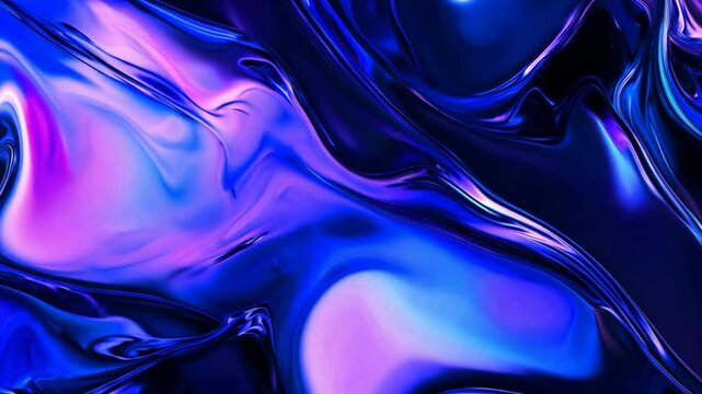 Abstract fluid shape background with a purple and blue gradient color, on a dark background.