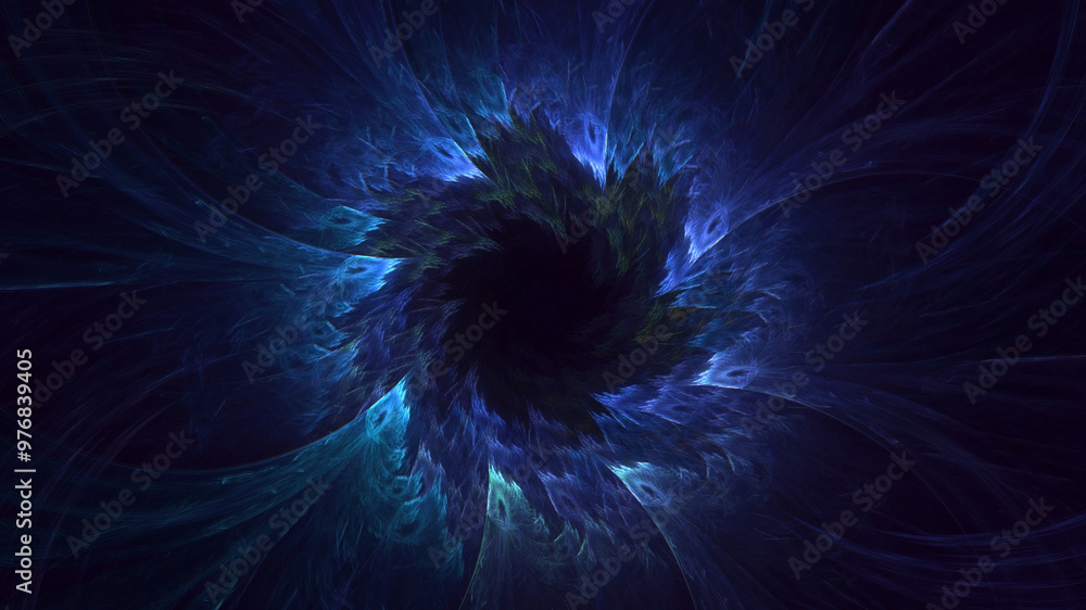 Aufkleber 3d manual rendering abstract round hole light background. its not ai generatd illustration.