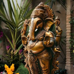 Fototapeta premium Serene Deity of Wisdom and Prosperity