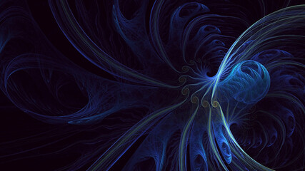Fototapeta premium 3D manual rendering abstract fractal light background. Its not AI Generatd illustration.