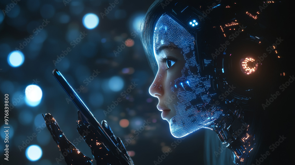 Poster artificial intelligence grants access to information and data in online networks through a smartphon