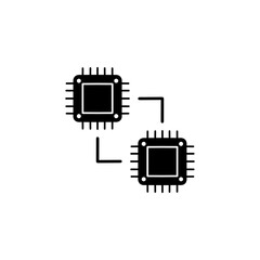 dual chipset icon, vector illustration