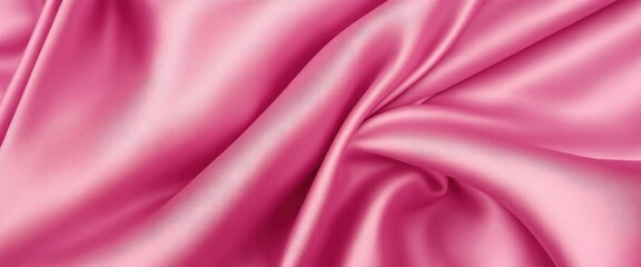 Obraz premium Luxurious Pink Silk Fabric with Elegant Rich Folds