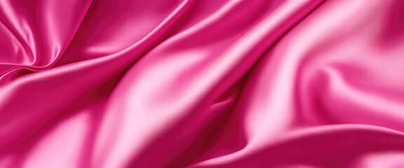 Obraz premium Luxurious Pink Silk Fabric with Elegant Rich Folds