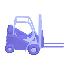 Forklift Loader lift truck. 3d render illustration.