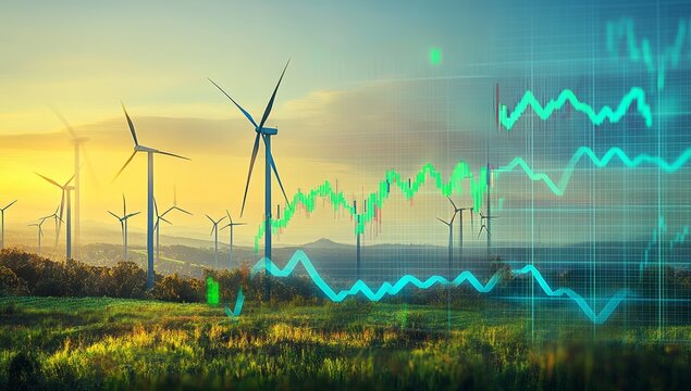 Conceptual image depicting the rise in energy prices, highlighting the increasing costs of energy and the shift towards sustainable alternatives and renewable resources 