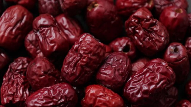 dried cranberries background, dried jujubes fruit 