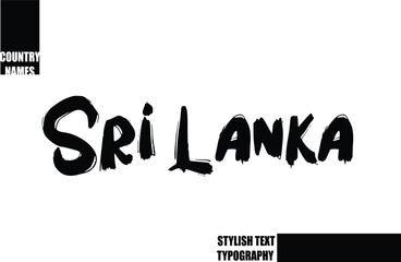 Bold Text Typography Text Country Name Sri Lanka