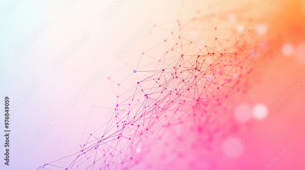 Poster abstract indian digital network web on a gradient background, leaving space for tech belief copy.