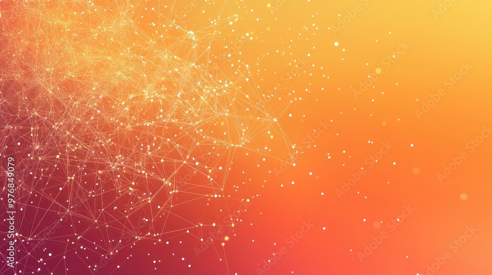 Poster abstract indian digital network web on a gradient background, leaving space for tech belief copy.