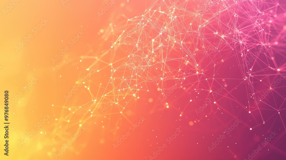 Aufkleber abstract indian digital network web on a gradient background, leaving space for tech belief copy.