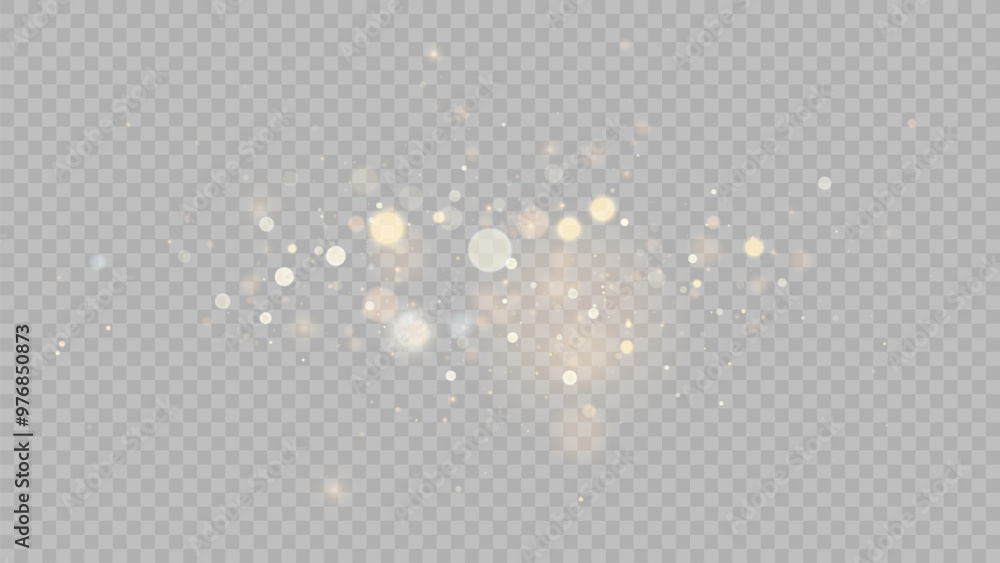 Canvas Prints the dust sparks and golden stars shine with special light. vector sparkles on a transparent backgrou