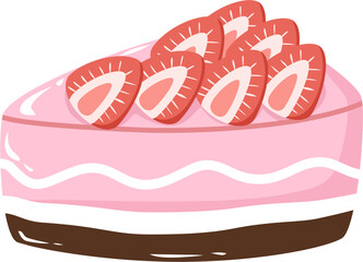 Strawberry slice cake