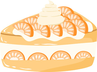 Orange fruit slice cake