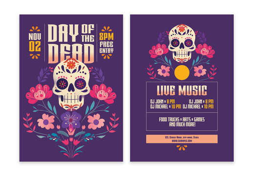 Day of the Dead Flyer With AI Illustration