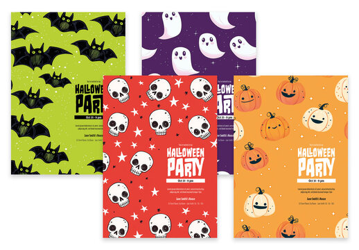 Halloween AI Illustration Pattern Party Invitation