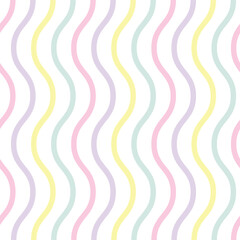 vector wavy lines pattern background with pastel colors