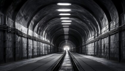 Obraz premium A military tunnel for the supply of weapons and equipment and a hiding place