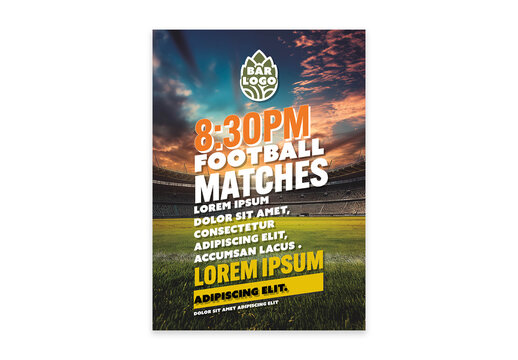 Poster Advertising Match Football AI Generated