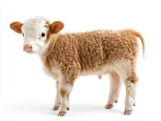 Fototapeta premium Baby cow isolated on white background