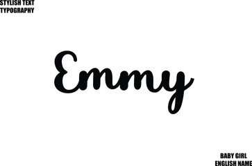 Female Name - in Stylish Cursive Typography Text Emmy