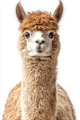 Fototapeta premium Llama or alpaka isolated on white background