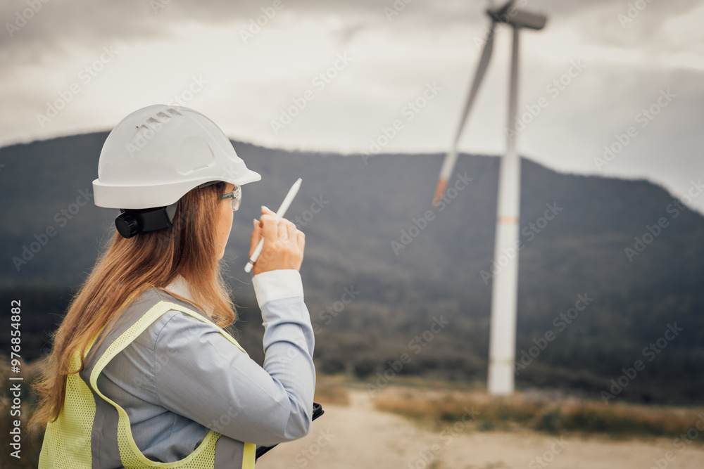 Poster An engineer is currently engaged in the analysis of wind turbine operations within the rapidly growing renewable energy sector, focusing on sustainability and innovative technology solutions