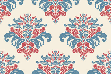 Motifs African boho paisley Floral Ikat pattern embroidery border. Ethnic ikat floral Ethnic Indian Pattern Ikat pattern Ethnic Pattern.Border indian floral Aztec embroidery border seamless patterns.