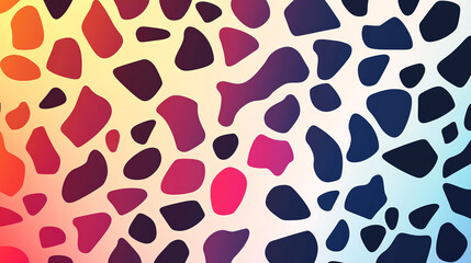 Obraz premium Leopard print abstract vector background, sharp geometric spots with bold color gradients, edgy and contemporary animalinspired design