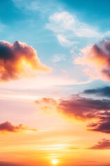 sunset sky with colorful clouds