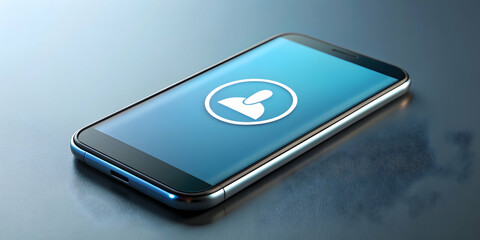 Smartphone contact icon on a modern device screen , communication, technology, digital, connection, mobile, internet