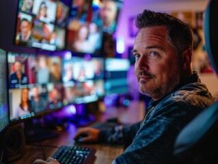 Virtual Milestone Event: Online Community Moderator Hosting Celebratory Gathering