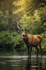 deer in the woods