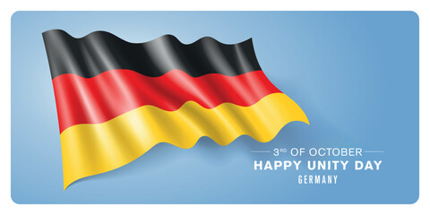 Germany unity day vector banner, greeting card