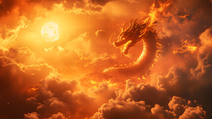 Fiery inferno painting the night sky, a mesmerizing backdrop of flames