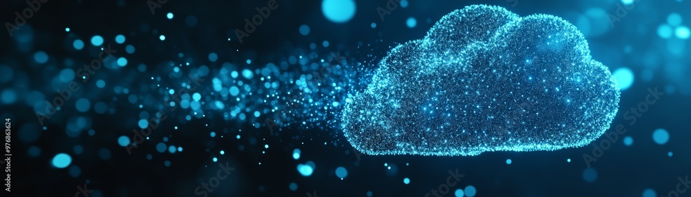 Aufkleber abstract cloud computing network technology concept