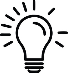 Light bulb icon. light lamp. Vector illustration