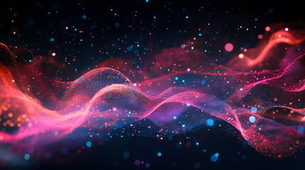 Obraz premium Dreamlike flowing purple light ribbon