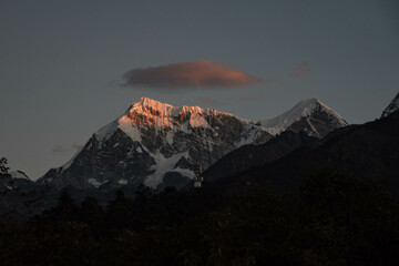 sunset in the mountains