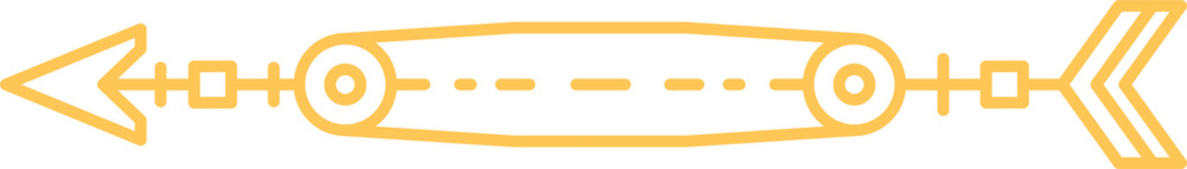 Arrow Steampunk Line Art