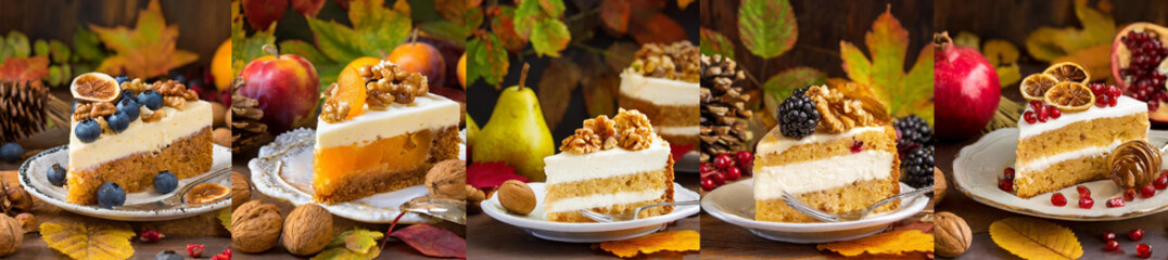 Tortenst&uuml;cke im Herbst
