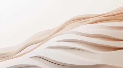 Minimalist 3D design with smooth on clean background