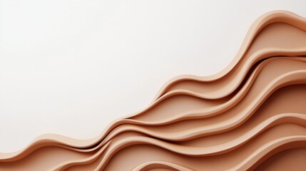 Minimalist 3D design with smooth on clean background